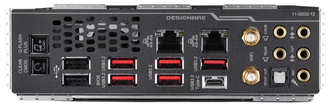 Gigabyte TRX40 Designare پنل پشتی