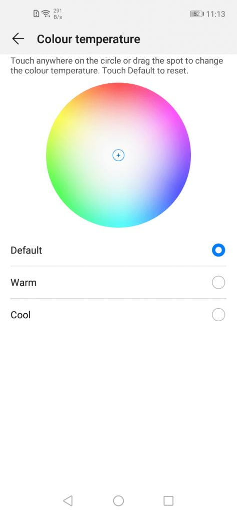 تنظیمات نمایشگر گوشی Y7p هوآوی