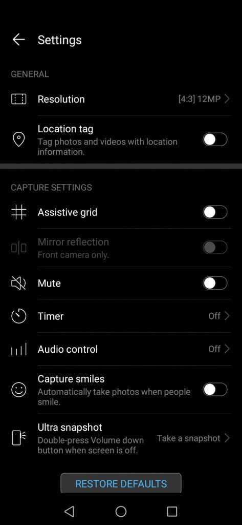 نرم افزار دوربین گوشی Y7p هوآوی