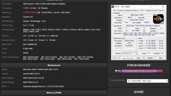 اورکلاکینگ Ryzen 4000 با مادربرد MSI