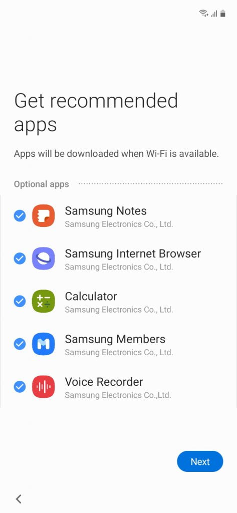 تنظیمات گوشی گلکسی M11 سامسونگ