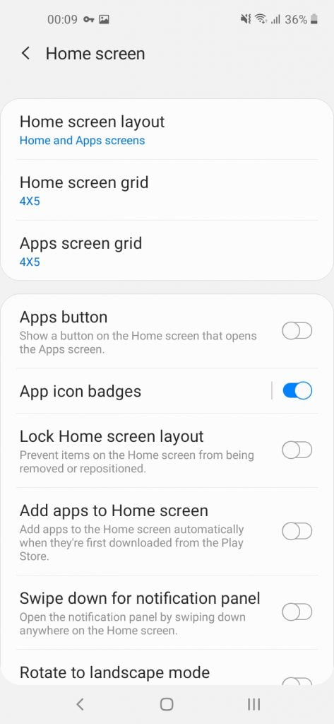 تنظیمات نمایشگر گوشی گلکسی M11 سامسونگ