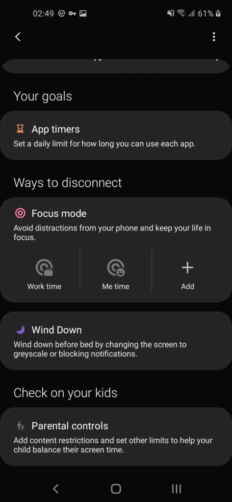 تنظیمات گوشی گلکسی M11 سامسونگ