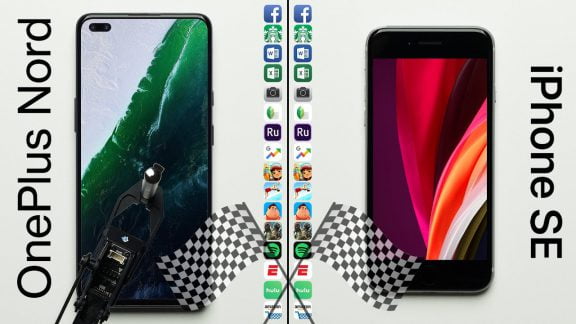 مقایسه سرعت وانپلاس نورد و آیفون SE اپل