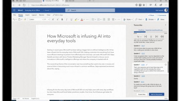 قابلیت تبدیل صوت به نوشتار در Word