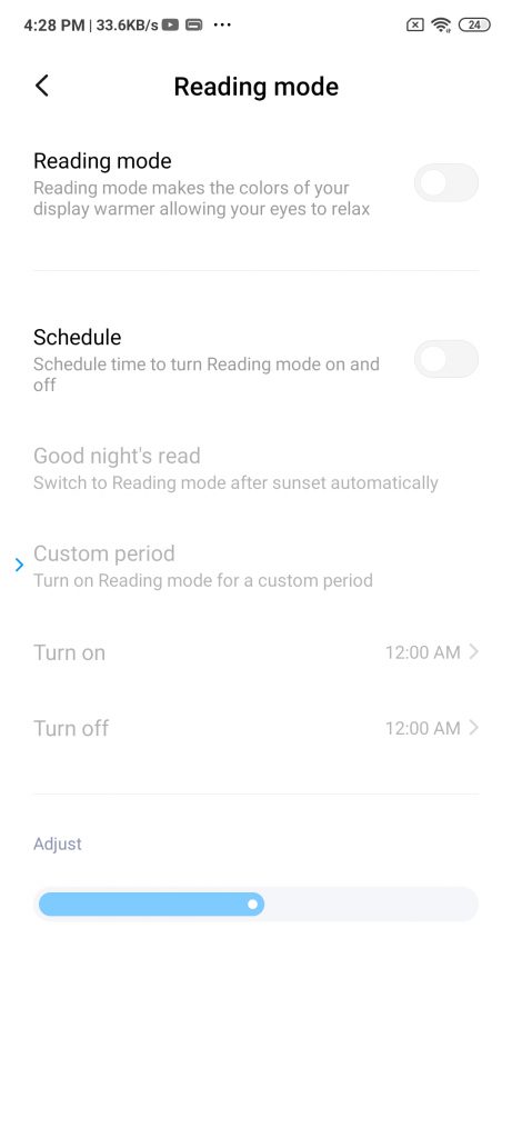 تنظیمات نمایشگر گوشی ردمی نوت 9 پرو شیائومی