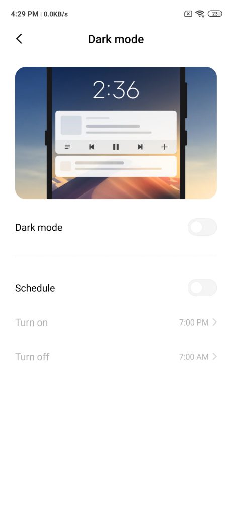 تنظیمات نمایشگر گوشی ردمی نوت 9 پرو شیائومی