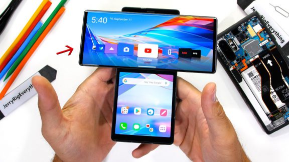 کالبدشکافی گوشی الجی وینگ