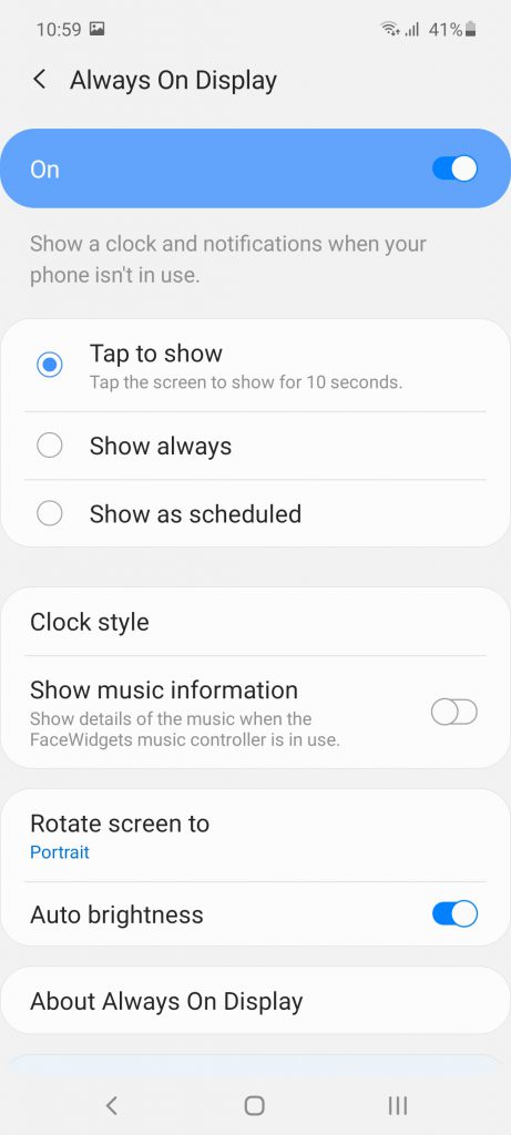 تنظیمات گوشی گلکسی A51 سامسونگ