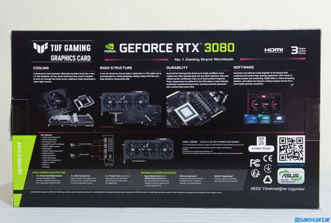 بررسی کارت گرافیک ASUS TUF RTX 3080 O10G GAMING