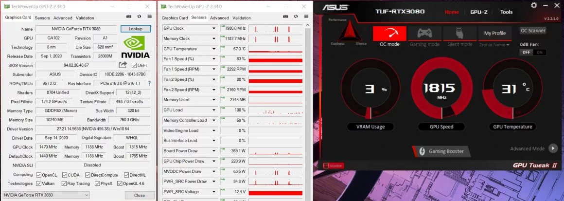 بررسی کارت گرافیک ASUS TUF RTX 3080 O10G GAMING