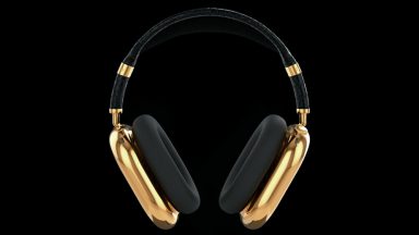 نسخه لوکس AirPods Max - پوست تمساح سفید و 750 گرم طلا