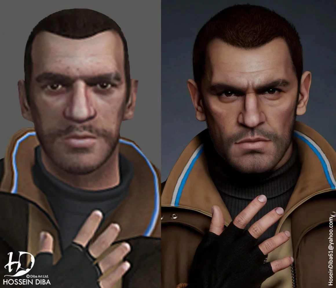مدل سه بعدی شخصیت های GTA ساخته شدند – واقعی تر از مستند 04