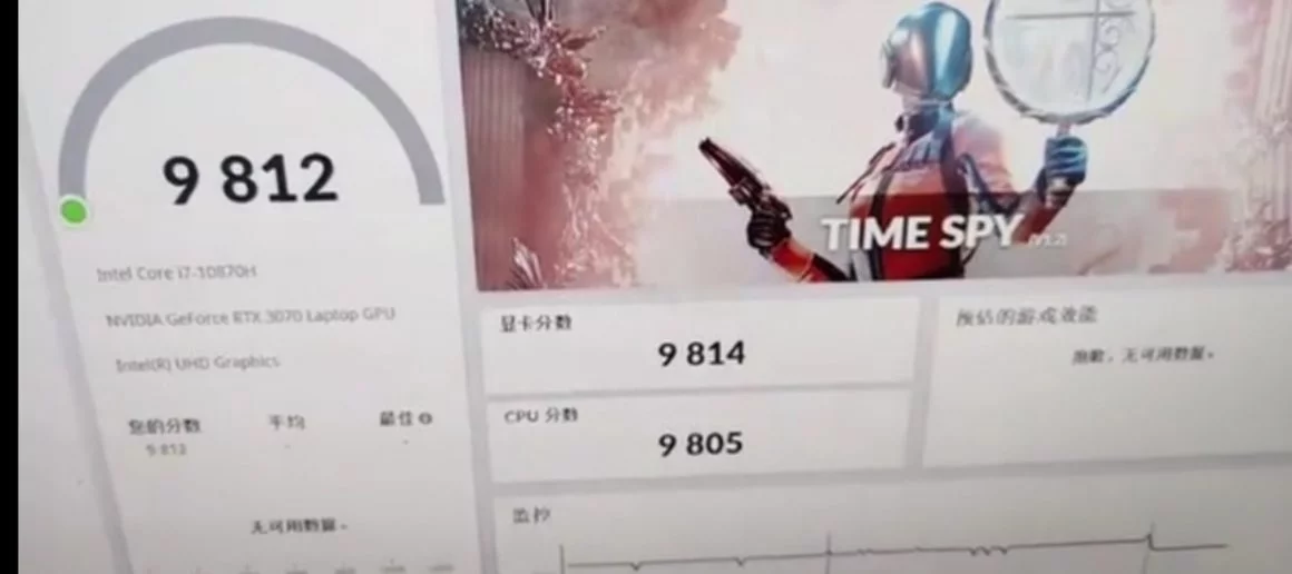 گرافیک نوت بوک GeForce RTX 3070 در Time Spy