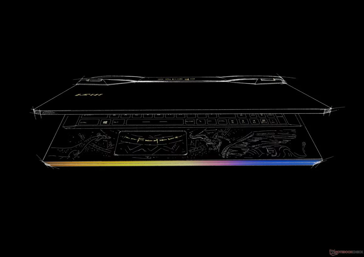 لپ تاپ MSI GE76 Raider با گرافیک RTX 3080 و طرح اژدها