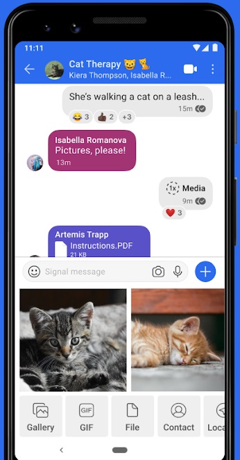 sending media using signal