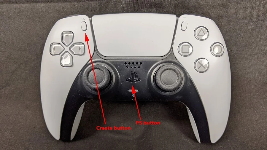 Connect the PS5 controller to the computer via Bluetooth