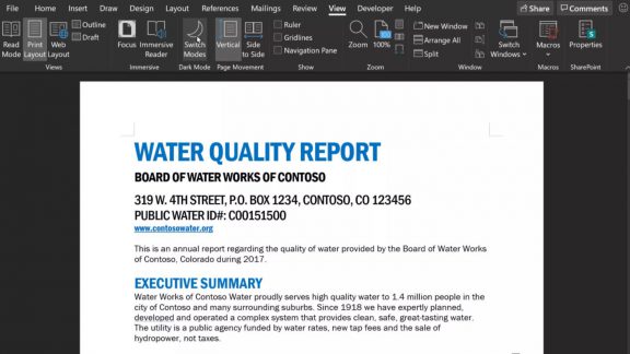 دارک مود در Microsoft Word - تصحیح مشکلات قبلی