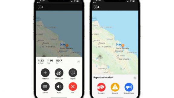 گزارش حادثه در Apple Map سیستم عامل iOS 14.5 اضافه شد