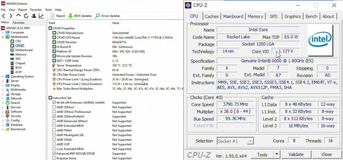 اولین بررسی Core i7 11700 افشا شد