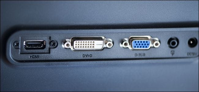پورت های HDMI، VGA، DisplayPort و DVI 