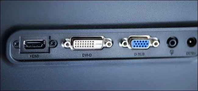 HDMI, VGA, DisplayPort and DVI ports 