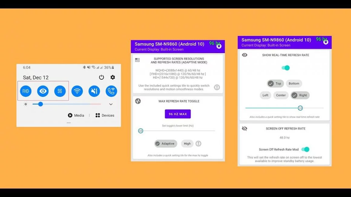 نرم افزاری با نام Galaxy Max Hz
