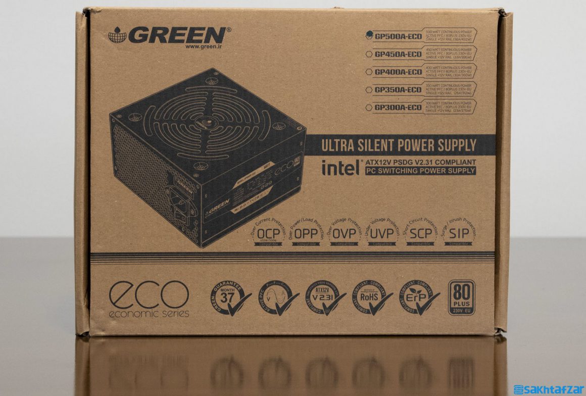 بررسی پاور گرین مدل GREEN GP500A-ECO Rev3.1