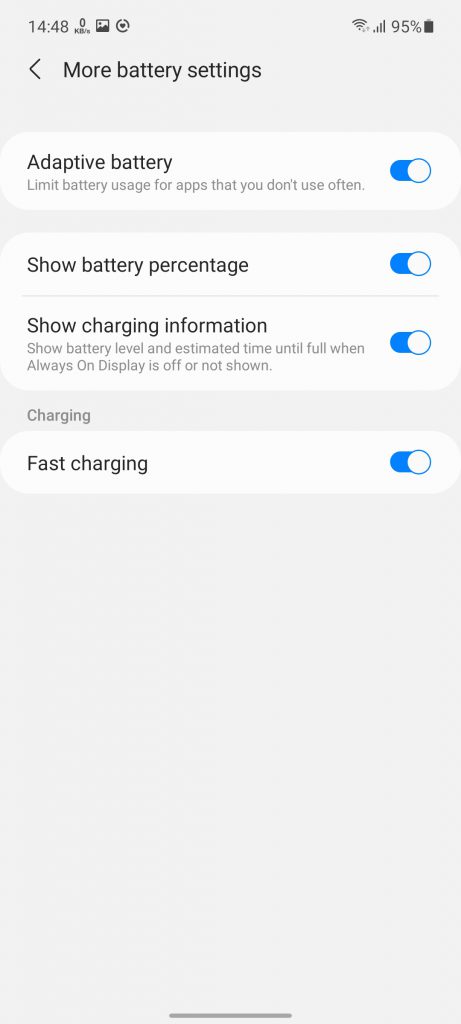 تنظیمات باتری گوشی گلکسی A52 سامسونگ | Samsung Galaxy A52