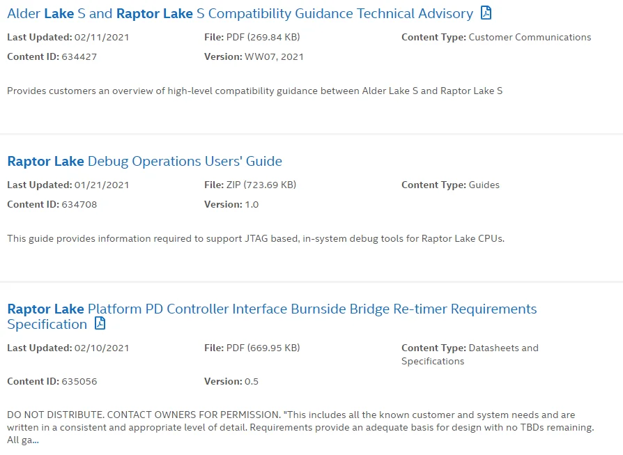 جزئیات جدید Alder Lake و Raptor Lake