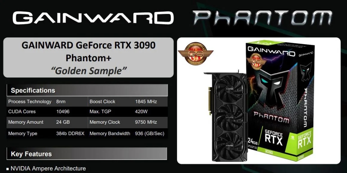 کارت گرافیک های Gainward RTX 30 Phantom Plus