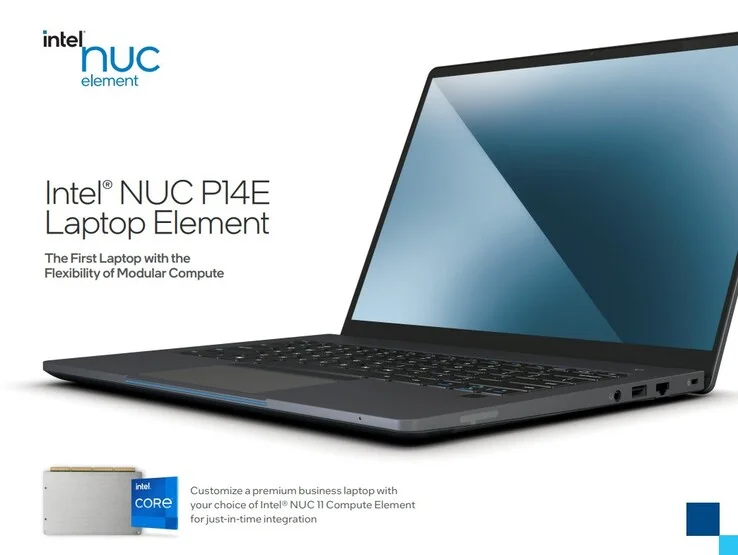 معرفی لپ تاپ ماژولار NUC P14E اینتل