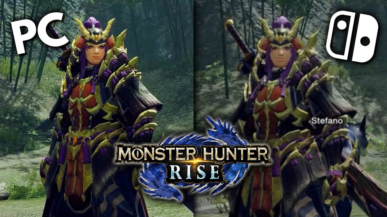 تریلر مقایسه کیفیت Monster Hunter Rise روی PC و نینتندو سوییچ سخت