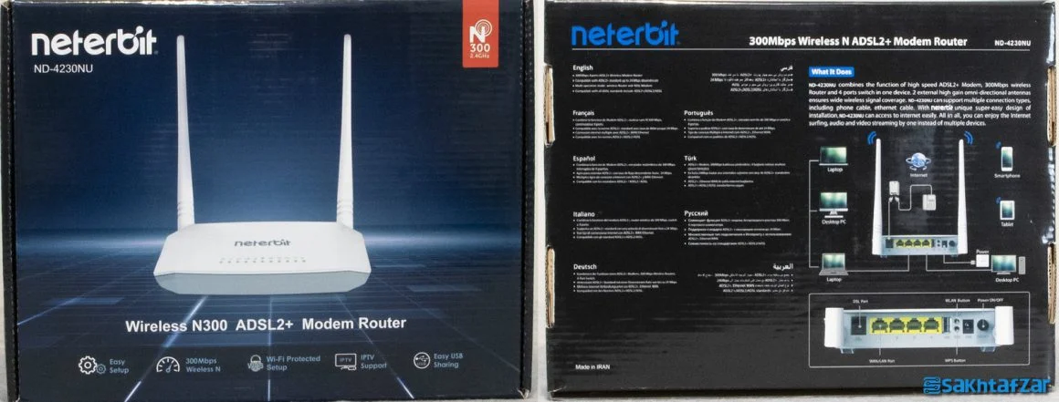 بررسی مودم روتر نتربیت مدل NETERBIT ND-4230NU
