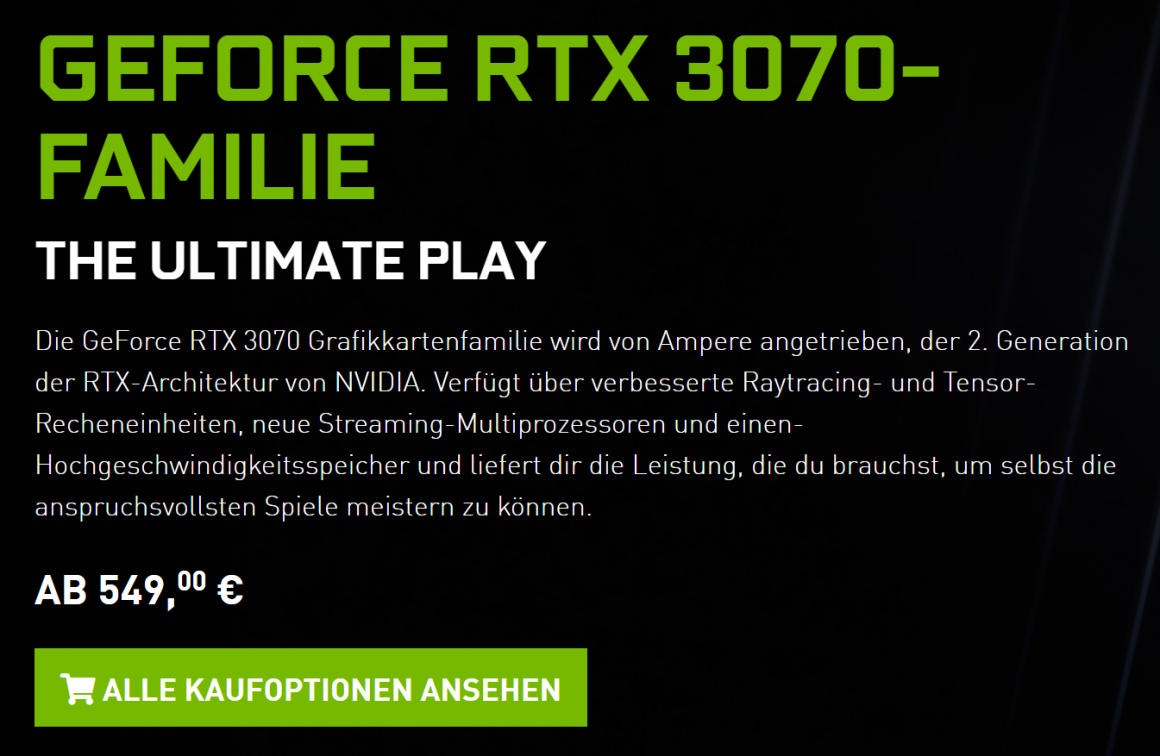 افزایش قیمت کارت های GeForce RTX 30 Founders Edition در اروپا