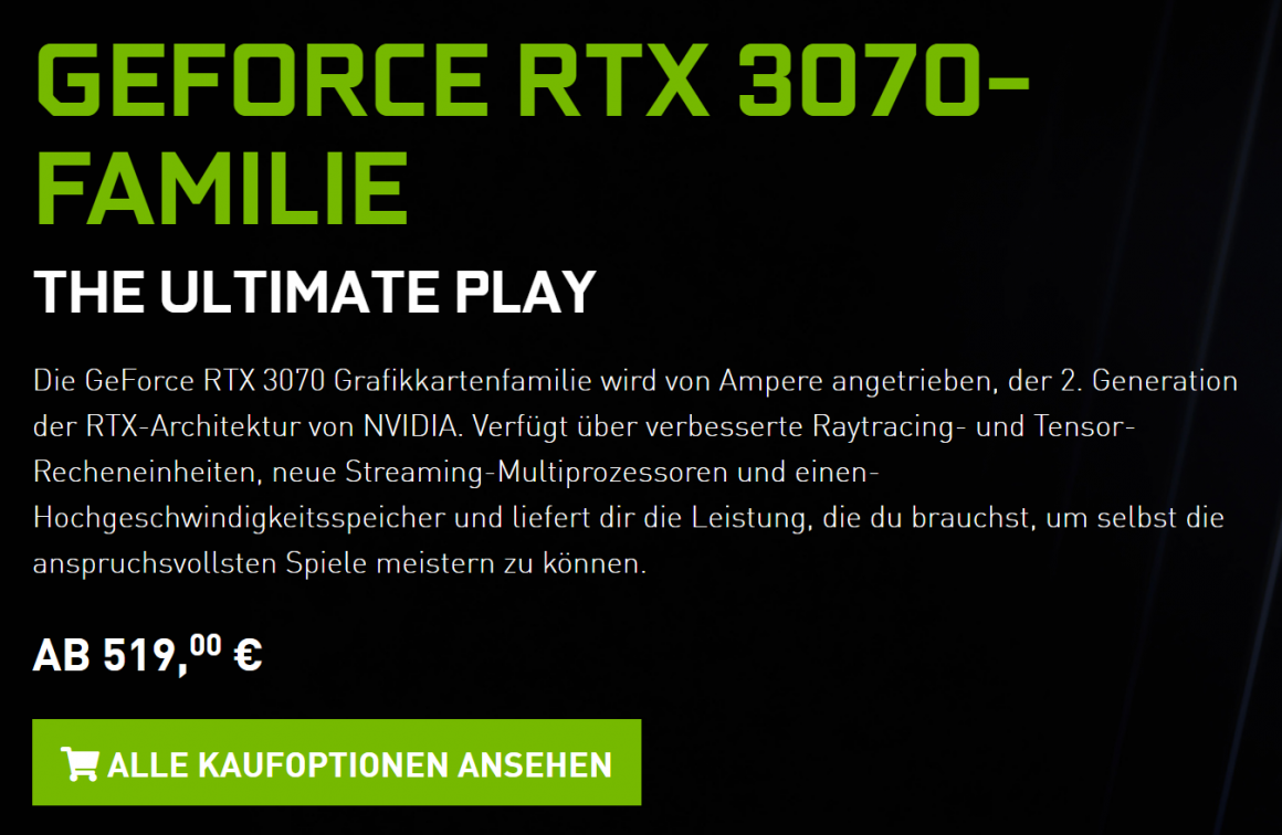 افزایش قیمت کارت های GeForce RTX 30 Founders Edition در اروپا