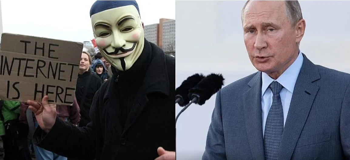 هک وبسایت های دولتی روسیه توسط گروه Anonymous