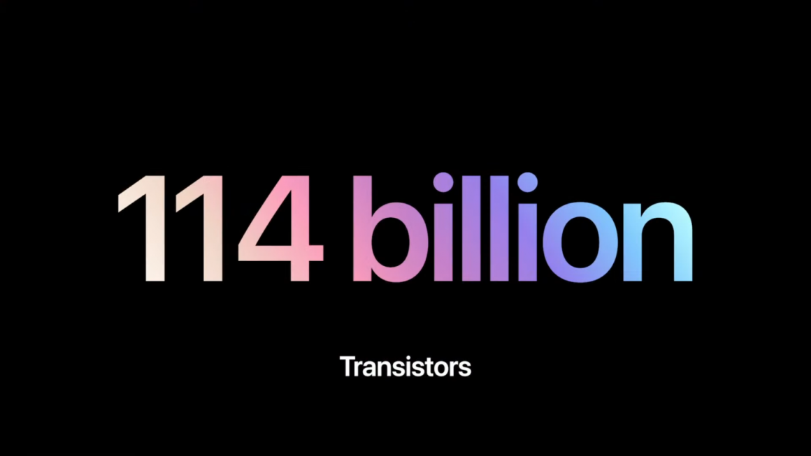 اسلایدهای مربوط به پردازنده M1 Ultra اپل