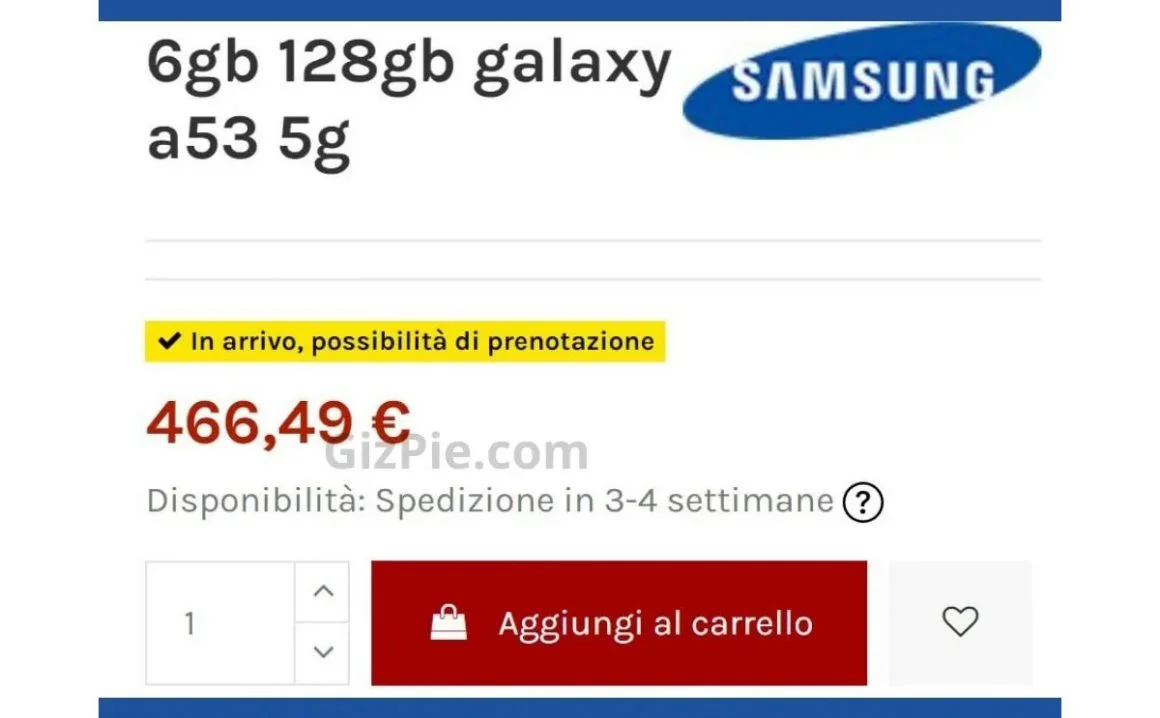 قیمت گوشی گلکسی A53