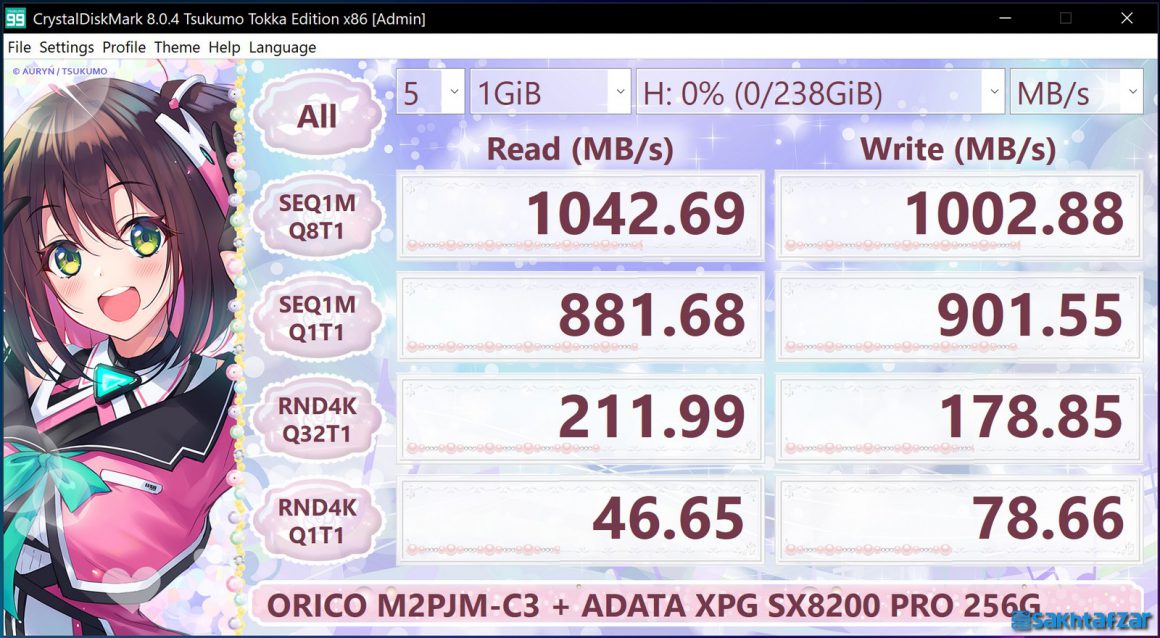 بررسی قاب M.2 SSD اوریکو مدل ORICO M2PJM-C3