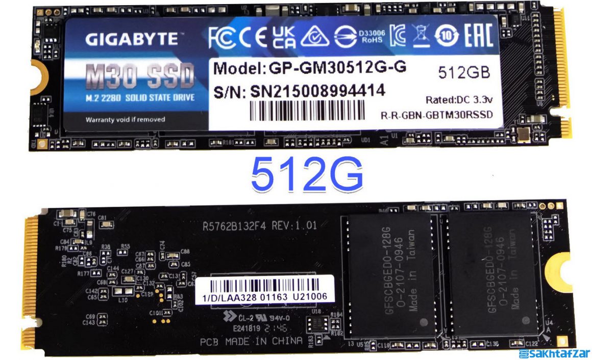بررسی حافظه SSD گیگابایت مدل GIGABYTE M30 512G