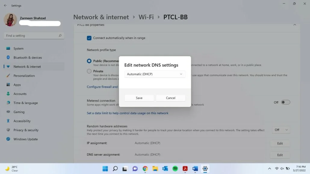 بهینه سازی ویندوز 11 برای بازی روش سوم: تغییر DNS - مرحله 5