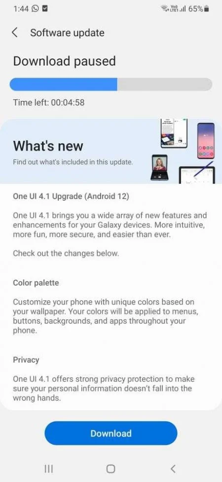 One UI 4.1 با اندروید 12 برای گلکسی ام 31
