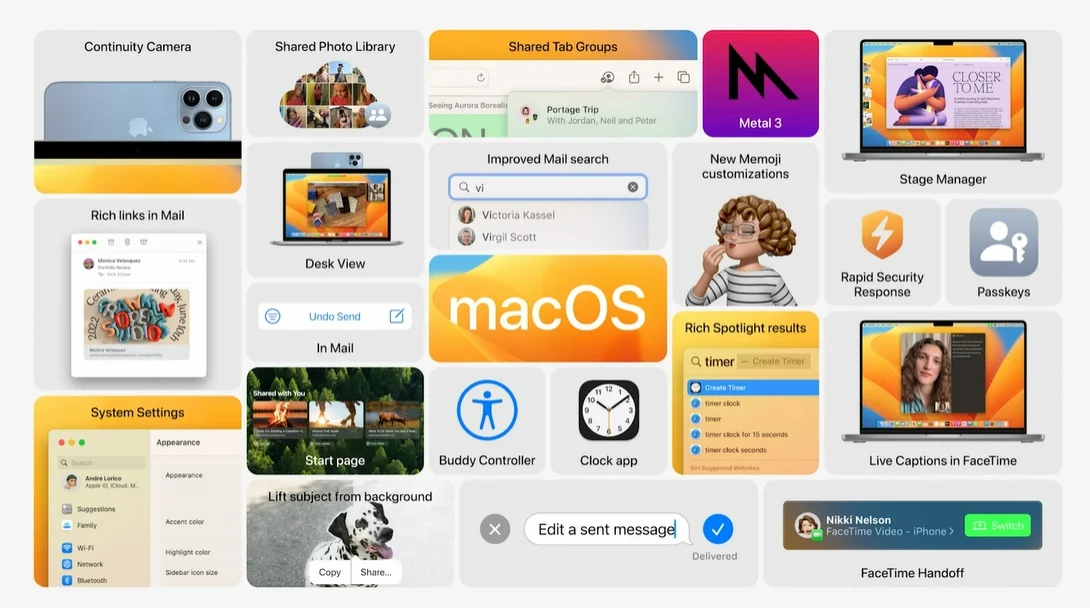 نسخه جدید MacOS Ventura