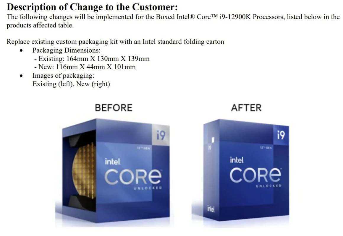 توقف تولید بسته بندی ویژه پردازنده پرچمدار Core i9 12900K