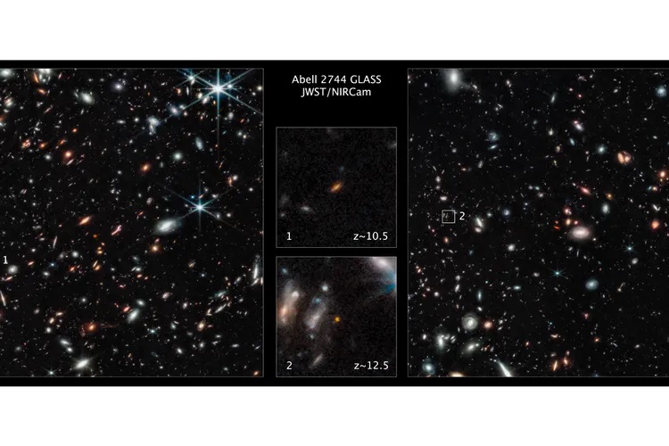 کشف دو کهکشان درخشان توسط تلسکوپ جیمز وب در دوران اولیه هستی 