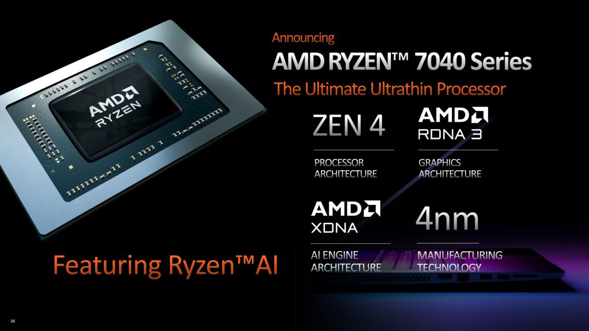 AMD Ryzen 7040 Laptop CPUs Phoenix 1 1