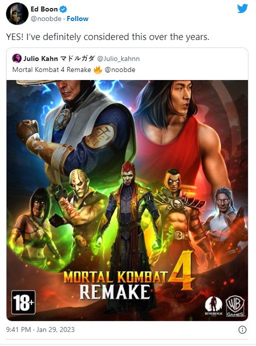 ساخت ریمیک بازی Mortal Kombat 4