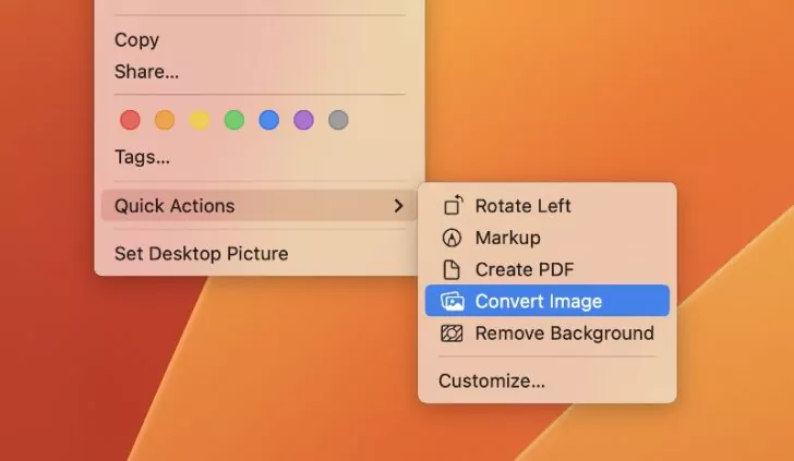 آموزش تبدیل فرمت تصویر  macOS