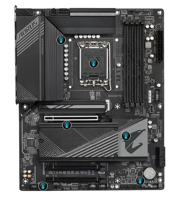 سنسورهای مادربرد B760 Aorus Elite گیگابایت
